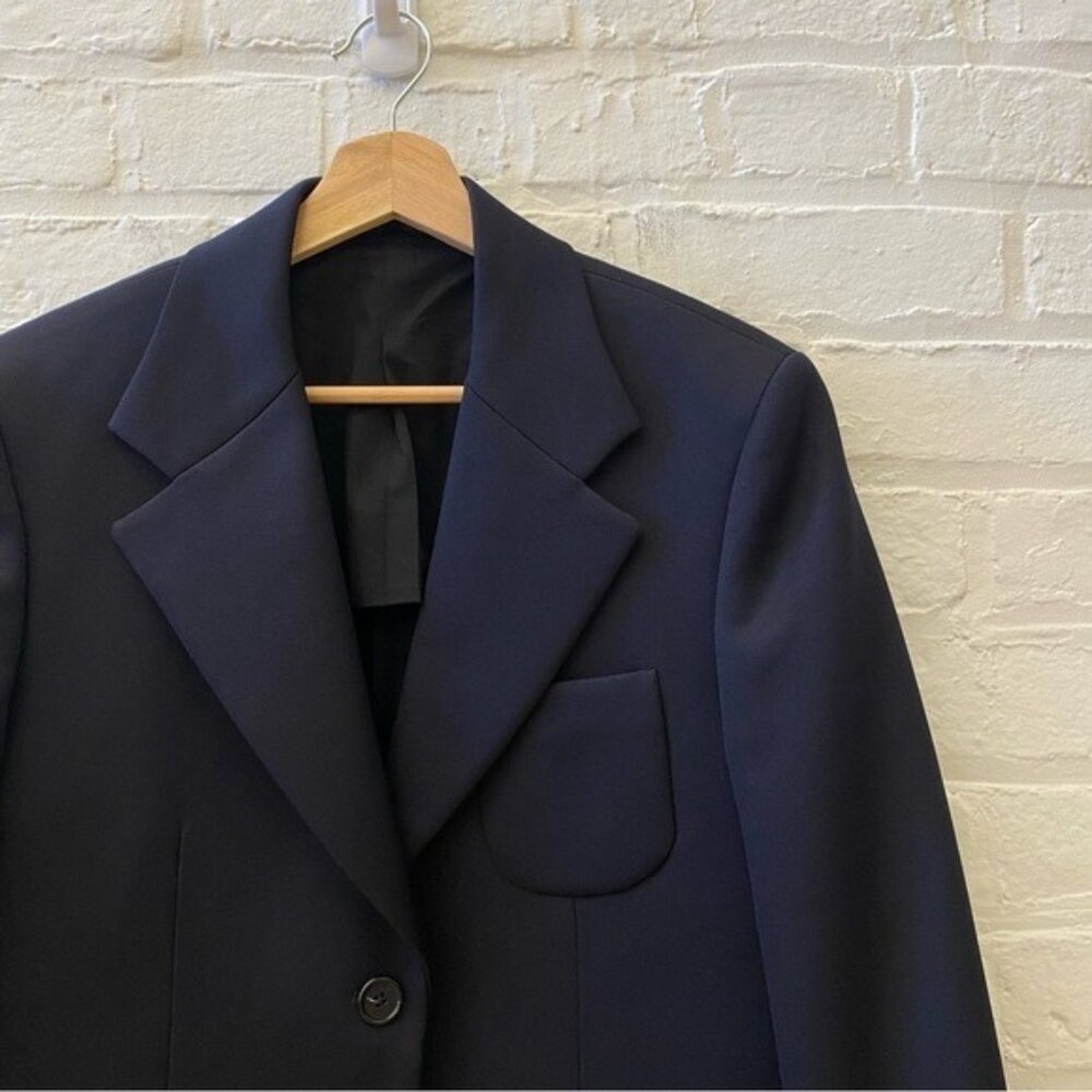 Raf Simons || Slim Fit School Boy Blazer‎ SS2022 Navy Blue IT 40 US Small - Picture 3 of 14